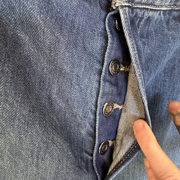 Favorite Daughter The Ollie Low Rise Ultimate Baggy Wide Leg Kent Wash Size 33 - Picture 7 of 17